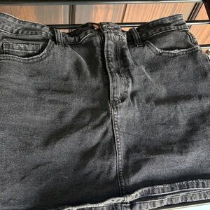 Cello Black Denim Mini Skirt